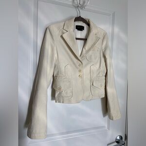 BCBG MaxAzria Suede Cream Jacket